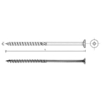 WKRĘT DO DREWNA Z ŁBEM STOŻKOWYM NA TORX 8*80MM T40