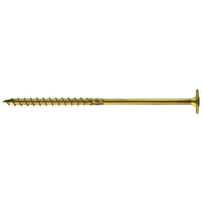 WKRĘT DO DREWNA Z KOŁNIERZEM NA TORX OCYNK ŻÓŁTY 8*140MM T40